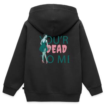 Du bist für mich tot Zombie Du bist für mich tot Z - Kinder Premium Organic Zip Hoodie - Schwarz - Hinten - AI Model Kid Male (0cm)