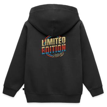 Limited Edition 2019 Vintage - Kids Premium Organic Zip-up Hoodie - black - Back - AI Model Kid Male (0cm)