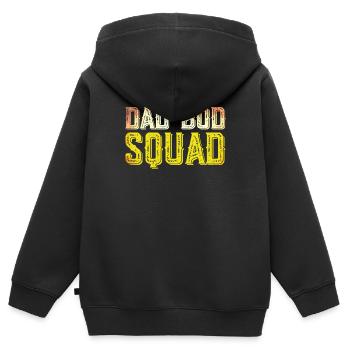Dad Bod Squad - Kinder Premium Organic Zip Hoodie - Schwarz - Hinten - AI Model Kid Male (0cm)
