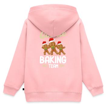 Cookie Baking Team - Kinder Premium Organic Zip Hoodie - Rosa - Hinten - AI Model Kid Female (0cm)
