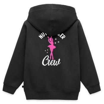Équipage de Casse-Noisette - Sweat Premium à capuche zippé enfant bio - noir - Dos - AI Model Kid Male (0cm)