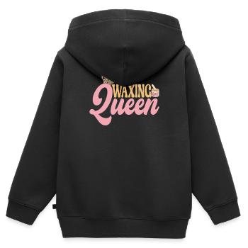 Kosmetikerin Kosmetik - Kinder Premium Organic Zip Hoodie - Schwarz - Hinten - AI Model Kid Male (0cm)