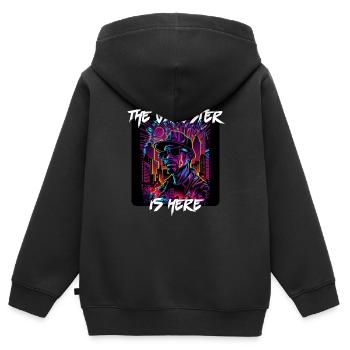 Gangster In Der Stadt 4 - Kinder Premium Organic Zip Hoodie - Schwarz - Hinten - AI Model Kid Male (0cm)