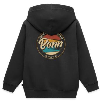 Bonn Echte Legenden leben in Bonner - Kinder Premium Organic Zip Hoodie - Schwarz - Hinten - AI Model Kid Male (0cm)
