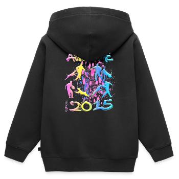 Awesome since 2015. Agility, Hundetraining - Kinder Premium Organic Zip Hoodie - Schwarz - Hinten - AI Model Kid Male (0cm)
