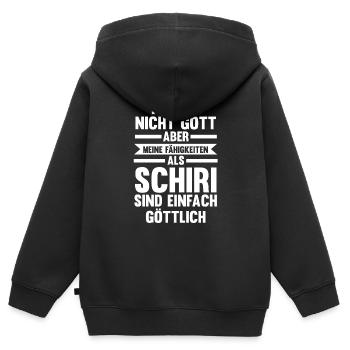 Schiri Unparteiischer Fußball Schiedsrichter - Kinder Premium Organic Zip Hoodie - Schwarz - Hinten - AI Model Kid Male (0cm)