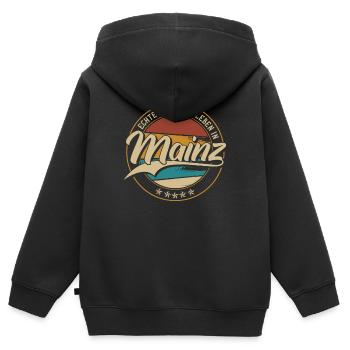 Mainz Echte Legenden leben in Mainzer - Kinder Premium Organic Zip Hoodie - Schwarz - Hinten - AI Model Kid Male (0cm)