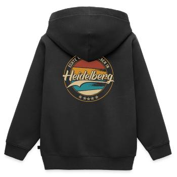 Heidelberg Echte Legenden leben in Heidelberger - Kinder Premium Organic Zip Hoodie - Schwarz - Hinten - AI Model Kid Male (0cm)