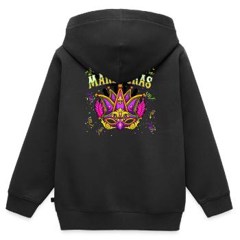 Cooler Karneval Mardi Gras - Kinder Premium Organic Zip Hoodie - Schwarz - Hinten - AI Model Kid Male (0cm)
