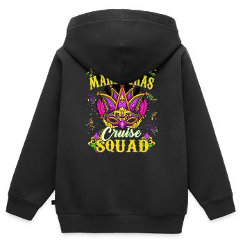 Festival du Mardi Gras - Croisière Mardi Gras - Sweat Premium à capuche zippé enfant bio - noir - Dos - AI Model Kid Male (0cm)