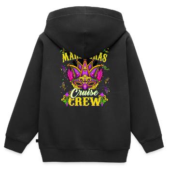 Mardi Gras Kreuzfahrt Crew - Kinder Premium Organic Zip Hoodie - Schwarz - Hinten - AI Model Kid Male (0cm)
