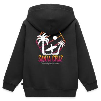 Santa Cruz California Summer Sun Palms Strand - Kinder Premium Organic Zip Hoodie - Schwarz - Hinten - AI Model Kid Male (0cm)