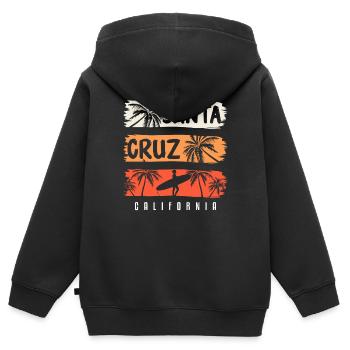Santa Cruz California Summer Sun Palms Strand - Kinder Premium Organic Zip Hoodie - Schwarz - Hinten - AI Model Kid Male (0cm)
