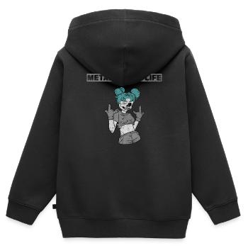 Metalcore Is Life Metalhead - Kids Premium Organic Zip-up Hoodie - black - Back - AI Model Kid Male (0cm)