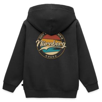 Nürnberg Echte Legenden leben in Nürnberger - Kinder Premium Organic Zip Hoodie - Schwarz - Hinten - AI Model Kid Male (0cm)