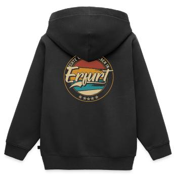 Erfurt Echte Legenden leben in Erfurter - Kinder Premium Organic Zip Hoodie - Schwarz - Hinten - AI Model Kid Male (0cm)