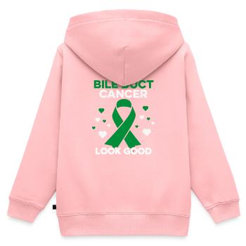 I Make Bile Duct Cancer Look Good Bile Duct - Kids Premium Organic Zip-up Hoodie - rose - Back - AI Model Kid Female (0cm)