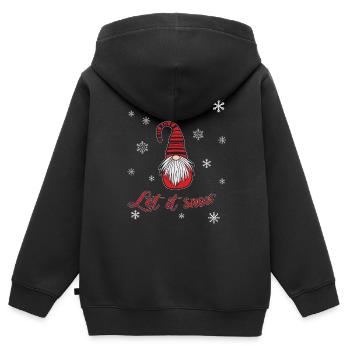 Let it snow - Kinder Premium Organic Zip Hoodie - Schwarz - Hinten - AI Model Kid Male (0cm)