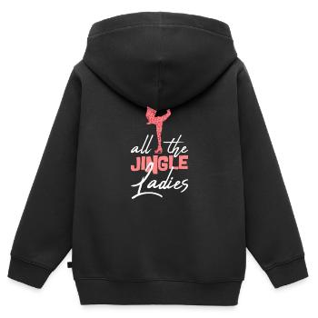 Eislaufen Wortspiel Eiskunstlauf - Kinder Premium Organic Zip Hoodie - Schwarz - Hinten - AI Model Kid Male (0cm)