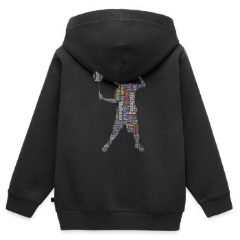 Badminton Federball Spieler - Kinder Premium Organic Zip Hoodie - Schwarz - Hinten - AI Model Kid Male (0cm)