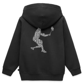 Badminton Federball Spieler - Kinder Premium Organic Zip Hoodie - Schwarz - Hinten - AI Model Kid Male (0cm)