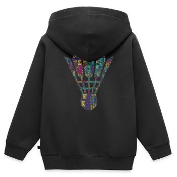 Badminton Federball Spieler - Kinder Premium Organic Zip Hoodie - Schwarz - Hinten - AI Model Kid Male (0cm)