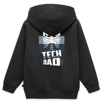 Rad Tech Dad Radiology X-Ray Rad Tech - Kinder Premium Organic Zip Hoodie - Schwarz - Hinten - AI Model Kid Male (0cm)