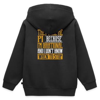 Sie nennen mich Pi Day Symbol Lustig Niedlich Math - Kinder Premium Organic Zip Hoodie - Schwarz - Hinten - AI Model Kid Male (0cm)