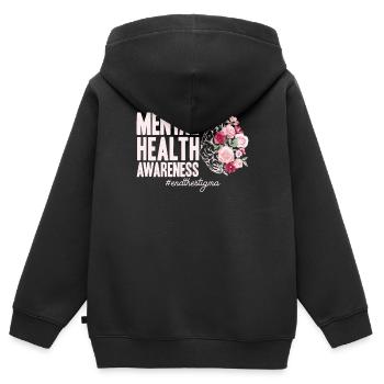End The Stigma - Kinder Premium Organic Zip Hoodie - Schwarz - Hinten - AI Model Kid Male (0cm)