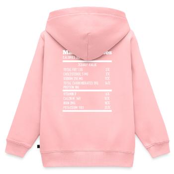 Thanksgiving Nutrition Purée de pommes de terre Nourriture amusante - Sweat Premium à capuche zippé enfant bio - rose - Dos - AI Model Kid Female (0cm)