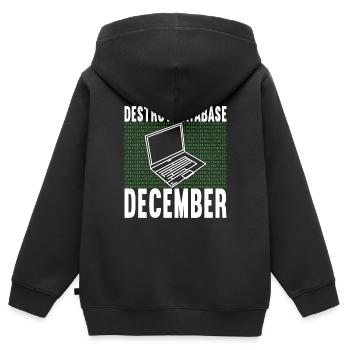 Programmierer Informatiker - Kinder Premium Organic Zip Hoodie - Schwarz - Hinten - AI Model Kid Male (0cm)