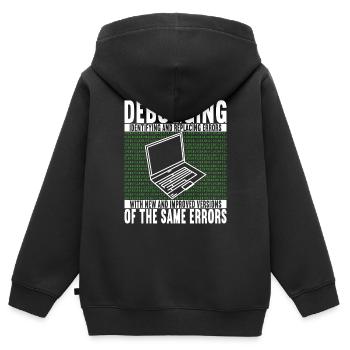 Programmierer Informatiker - Kinder Premium Organic Zip Hoodie - Schwarz - Hinten - AI Model Kid Male (0cm)