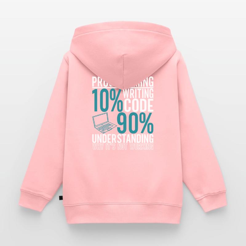 Programmer Computer Scientist Kids Premium Organic Zip-up Hoodie