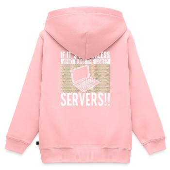 Programmierer Informatiker - Kinder Premium Organic Zip Hoodie - Rosa - Hinten - AI Model Kid Female (0cm)