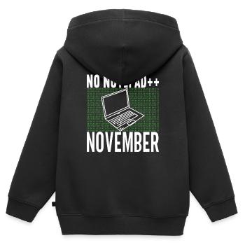 Programmierer Informatiker - Kinder Premium Organic Zip Hoodie - Schwarz - Hinten - AI Model Kid Male (0cm)