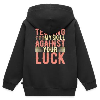 Tischfussball Tischkicker - Kinder Premium Organic Zip Hoodie - Schwarz - Hinten - AI Model Kid Male (0cm)