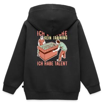 Tischfussball Tischkicker - Kinder Premium Organic Zip Hoodie - Schwarz - Hinten - AI Model Kid Male (0cm)