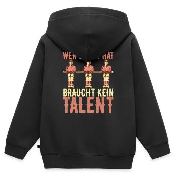 Tischfussball Tischkicker - Kinder Premium Organic Zip Hoodie - Schwarz - Hinten - AI Model Kid Male (0cm)