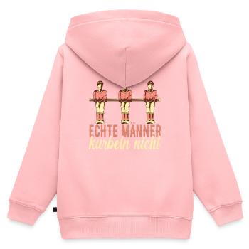 Tischfussball Tischkicker - Kinder Premium Organic Zip Hoodie - Rosa - Hinten - AI Model Kid Female (0cm)