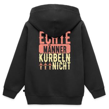Tischfussball Tischkicker - Kinder Premium Organic Zip Hoodie - Schwarz - Hinten - AI Model Kid Male (0cm)