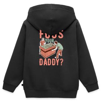 Tischfussball Tischkicker - Kinder Premium Organic Zip Hoodie - Schwarz - Hinten - AI Model Kid Male (0cm)