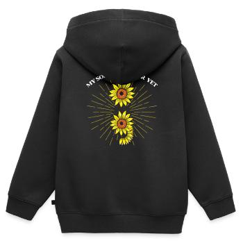 My Song Isnt Over Yet - Kinder Premium Organic Zip Hoodie - Schwarz - Hinten - AI Model Kid Male (0cm)