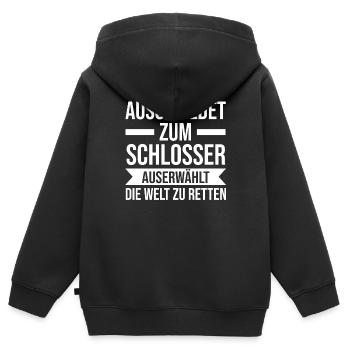Schlosserei Schweisser Metallbauer Schlosser - Kinder Premium Organic Zip Hoodie - Schwarz - Hinten - AI Model Kid Male (0cm)
