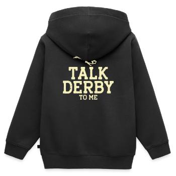 Parlez-moi de Derby - Sweat Premium à capuche zippé enfant bio - noir - Dos - AI Model Kid Male (0cm)