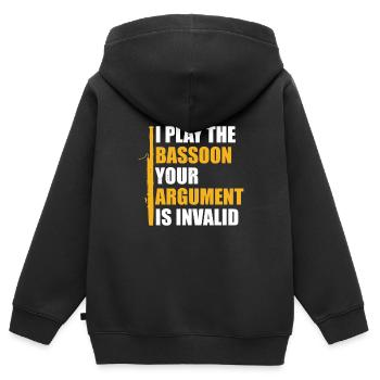 Fagott -Spieler Fagottist Blaskapelle - Kinder Premium Organic Zip Hoodie - Schwarz - Hinten - AI Model Kid Male (0cm)