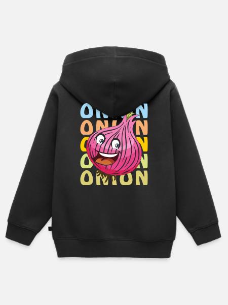 ONION - Kinder Premium Organic Zip Hoodie - Schwarz