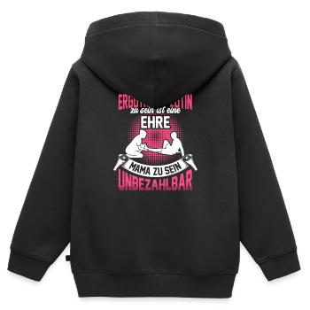 Ergotherapeutin zu sein ist eine Ehre Ergotherapie - Kinder Premium Organic Zip Hoodie - Schwarz - Hinten - AI Model Kid Male (0cm)