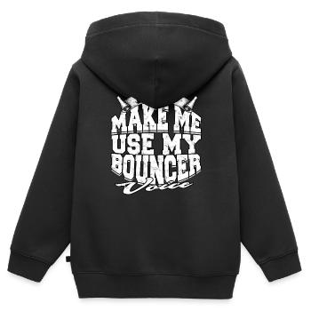 türsteher geschenk bodyguard sicherheit sicherheit - Kinder Premium Organic Zip Hoodie - Schwarz - Hinten - AI Model Kid Male (0cm)