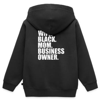 geschäftsführer chef geschenk geschenkidee arbeit - Kinder Premium Organic Zip Hoodie - Schwarz - Hinten - AI Model Kid Male (0cm)