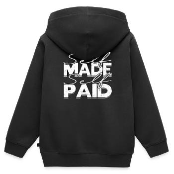 geschäftsführer chef geschenk geschenkidee arbeit - Kinder Premium Organic Zip Hoodie - Schwarz - Hinten - AI Model Kid Male (0cm)